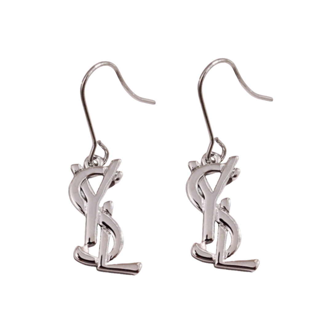 YYE090 ysl monogram dangle earrings - ccjewelryacc