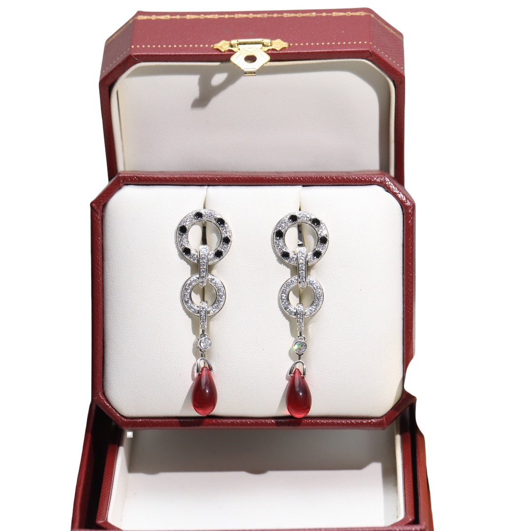 CTEV013 18k White Gold PANTHÈRE DE CARTIER EARRINGS Clip - ccjewelryacc