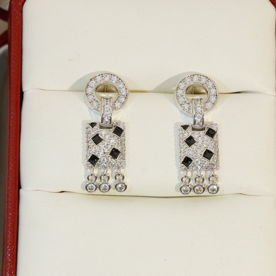 CTE033 Full diamond panther Stud earrings - ccjewelryacc