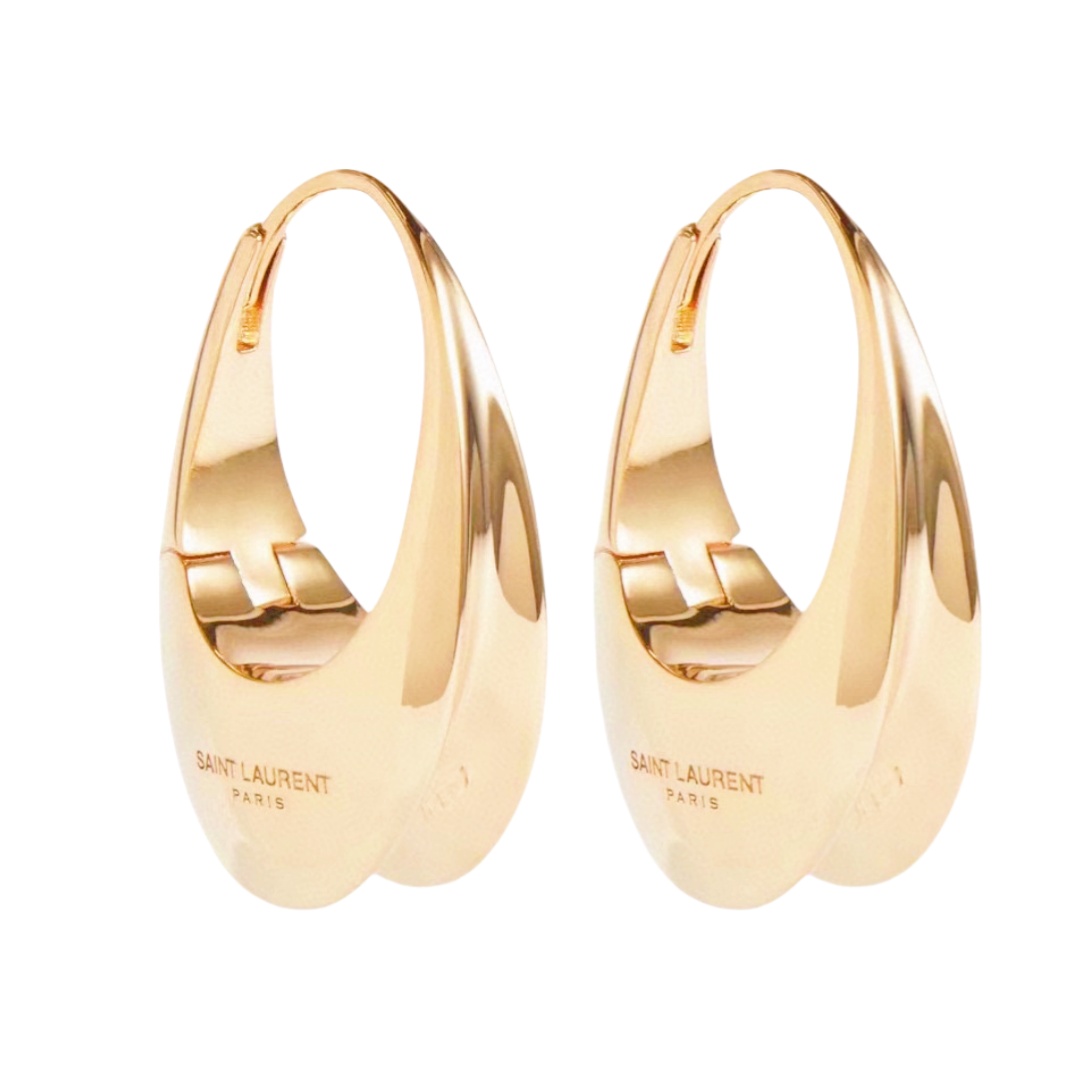 YYE044 YVES Arty gold-tone hoop earrings - ccjewelryacc