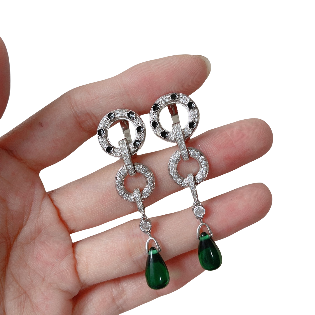 CTEV013 18k White Gold PANTHÈRE DE CARTIER EARRINGS Clip - ccjewelryacc