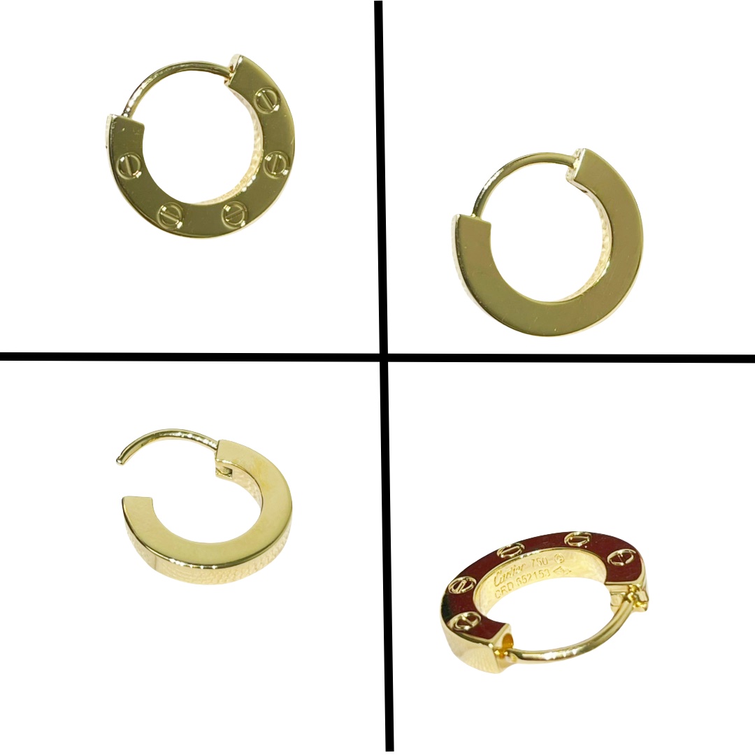 CTEV028 18K Cartier LOVE Hoop EARRING - ccjewelryacc