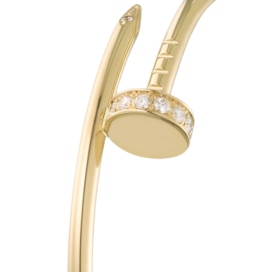 CTEV034 18K Cartier Juste un Clou hoop earrings, large model, diamonds - ccjewelryacc