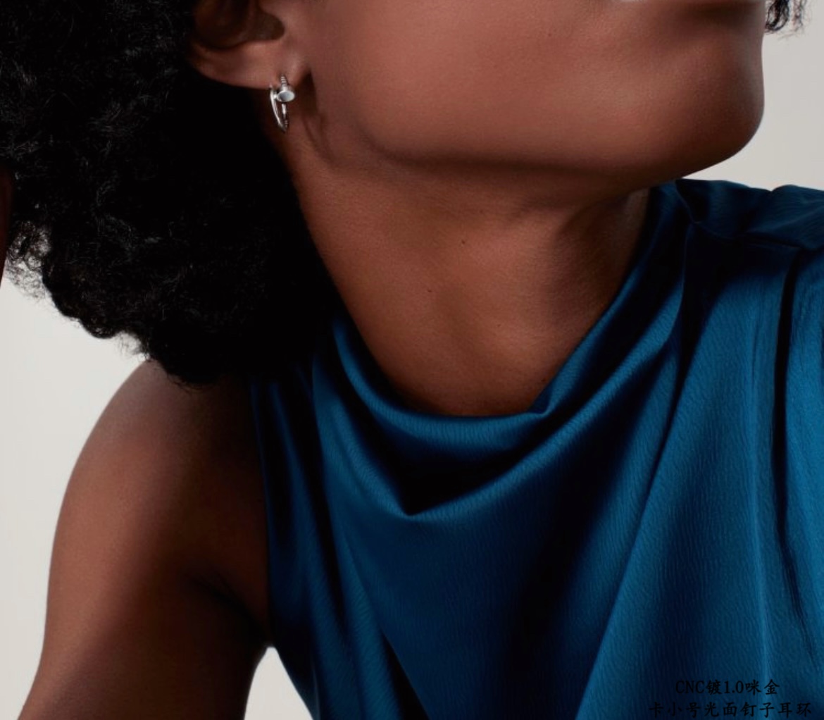 CTEV044 18K Cartier Juste un Clou hoop earrings, small model - ccjewelryacc