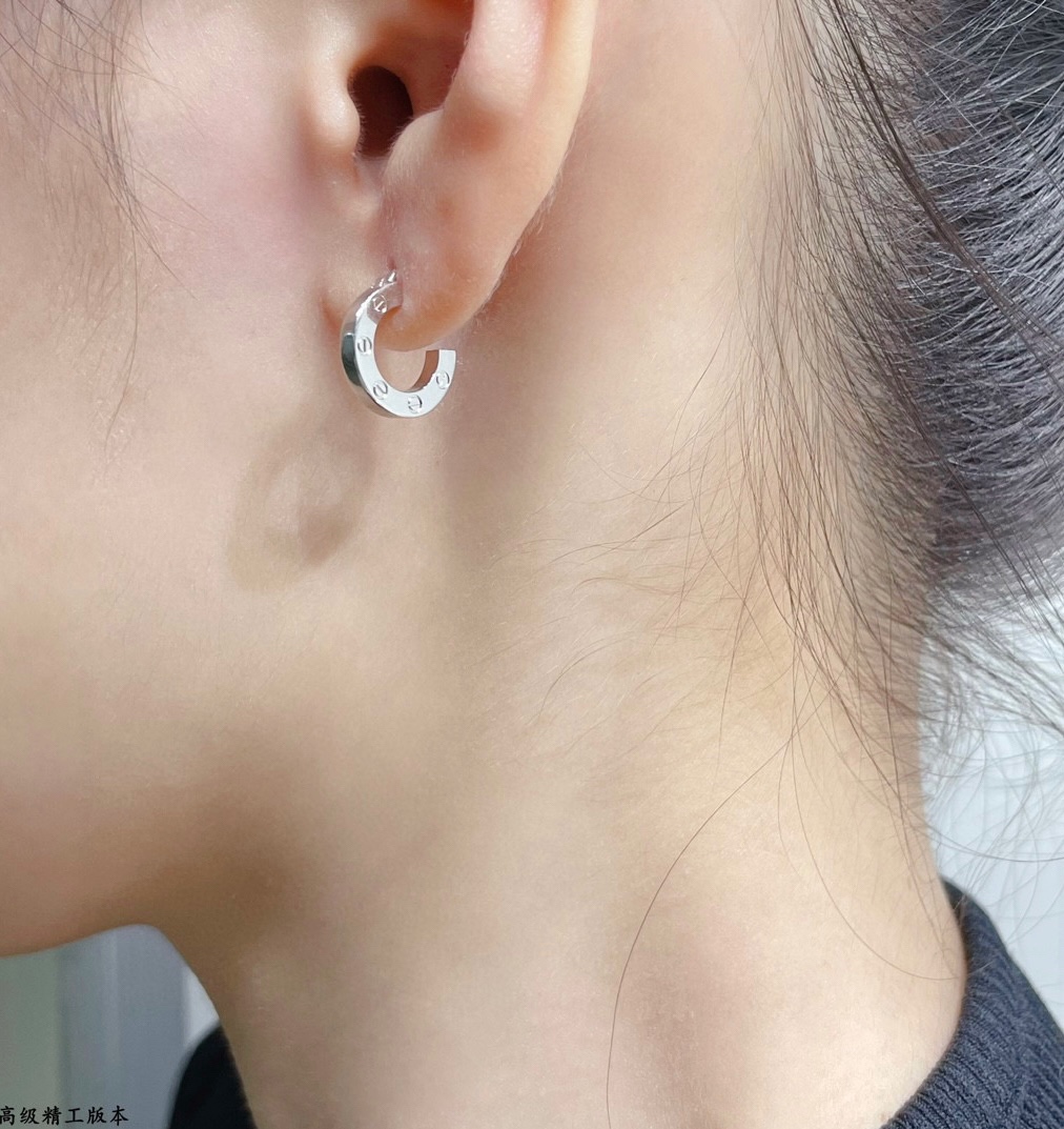 CTEV028 18K Cartier LOVE Hoop EARRING - ccjewelryacc