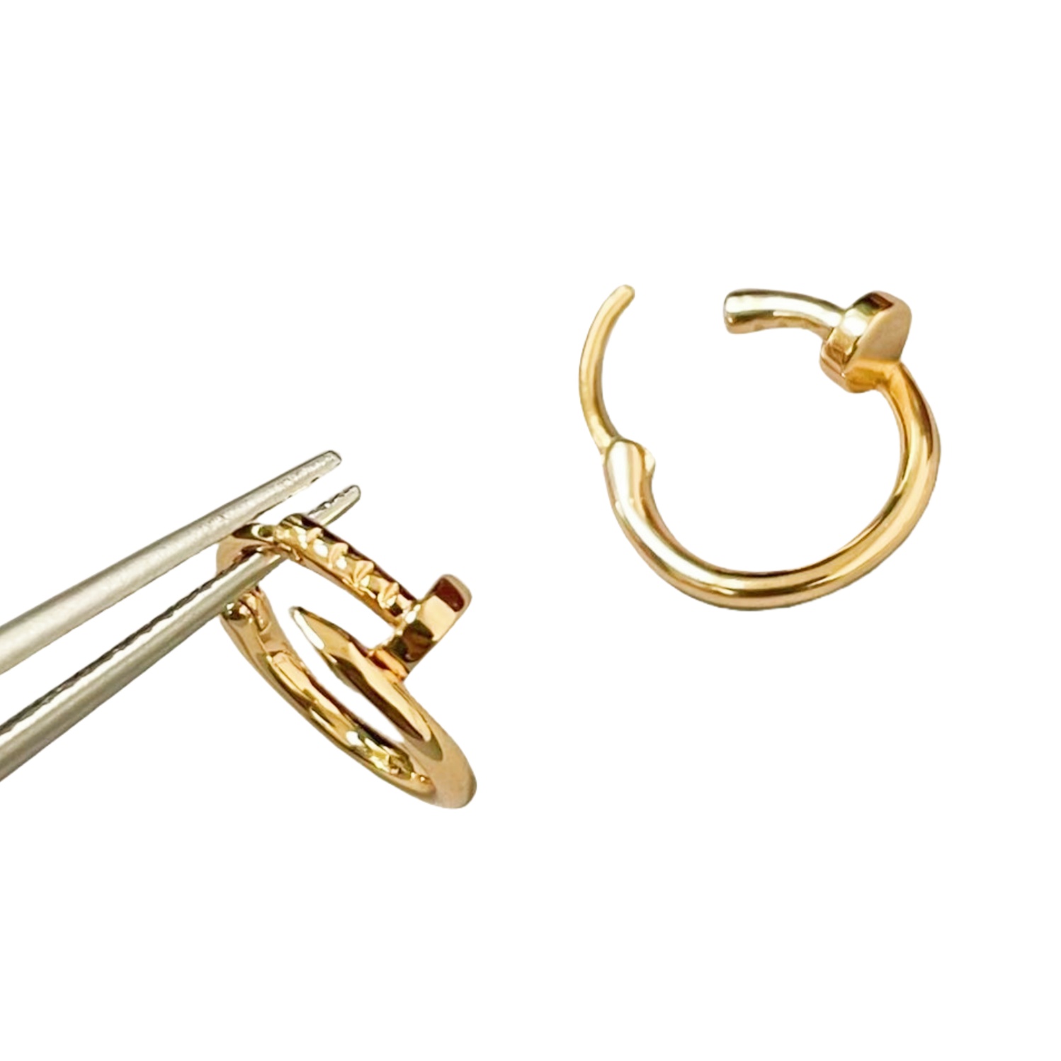 CTEV035 18K Cartier Juste un Clou single hoop earring, mini model - ccjewelryacc