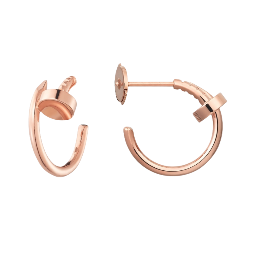 CTEV044 18K Cartier Juste un Clou hoop earrings, small model - ccfashionjewelry