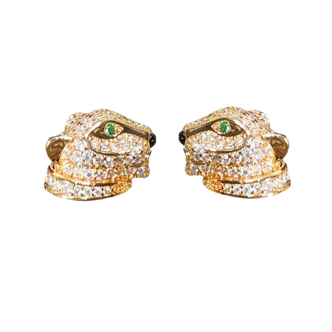 CTEV023 18k Cartier Panthere Heard stud earring - ccjewelryacc