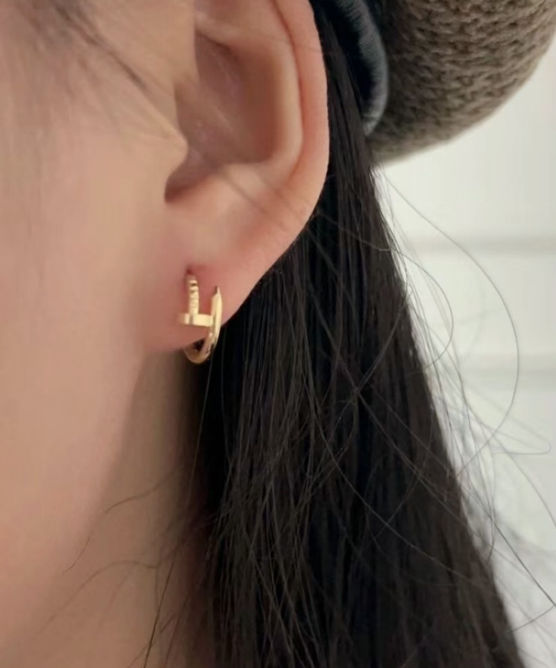CTEV035 18K Cartier Juste un Clou single hoop earring, mini model - ccjewelryacc