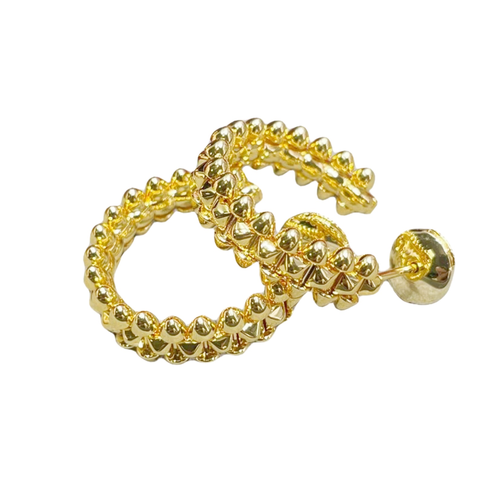 CTEV031 18K Cartier Clash De Cartier Hoop Earrings - ccfashionjewelry