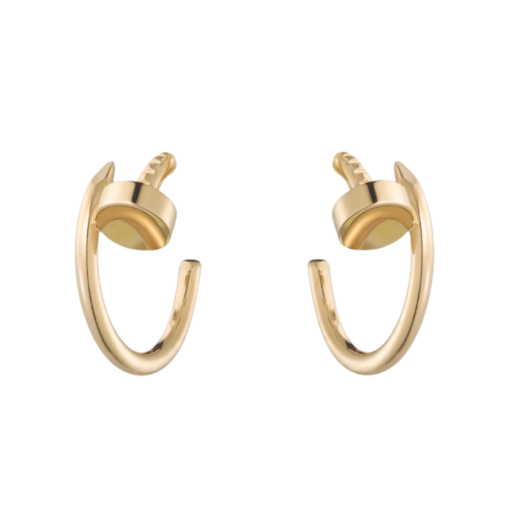 CTEV044 18K Cartier Juste un Clou hoop earrings, small model - ccfashionjewelry
