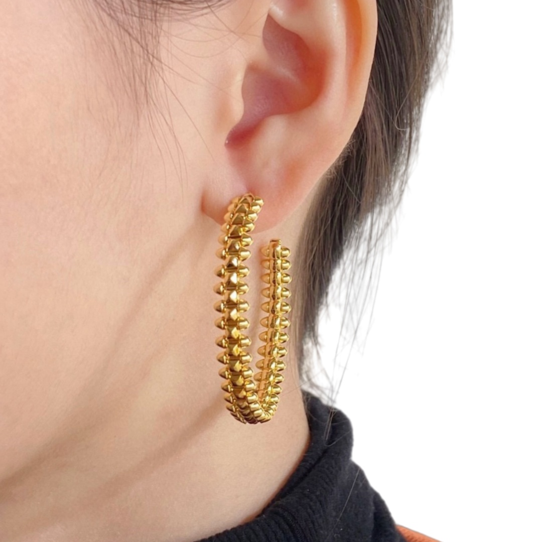 CTEV029 18K Clash de Cartier hoop earrings, large model - ccjewelryacc