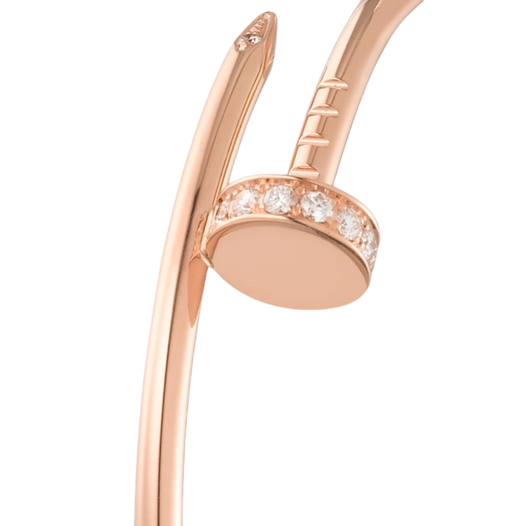 CTEV034 18K Cartier Juste un Clou hoop earrings, large model, diamonds - ccjewelryacc