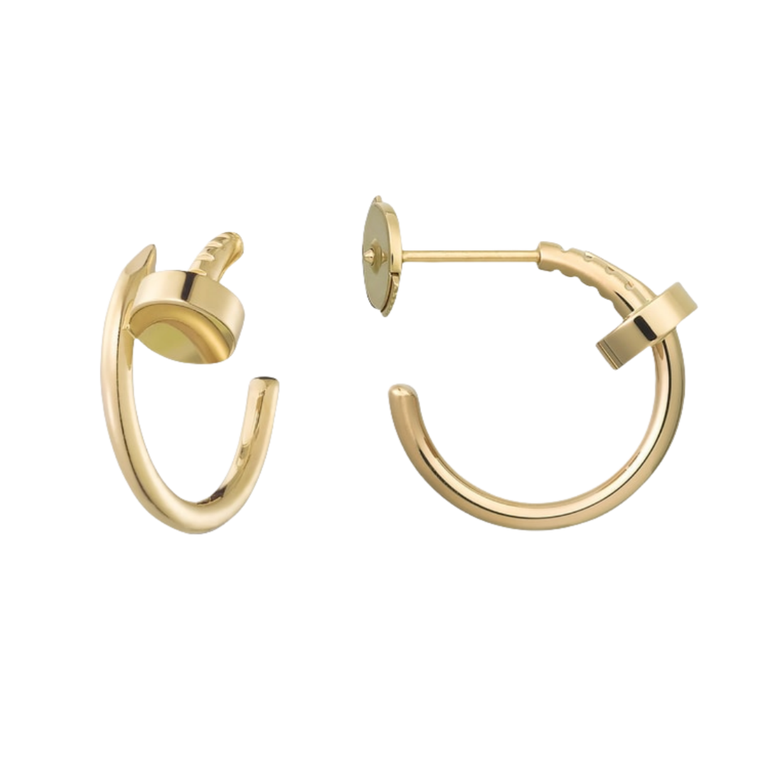CTEV044 18K Cartier Juste un Clou hoop earrings, small model - ccjewelryacc