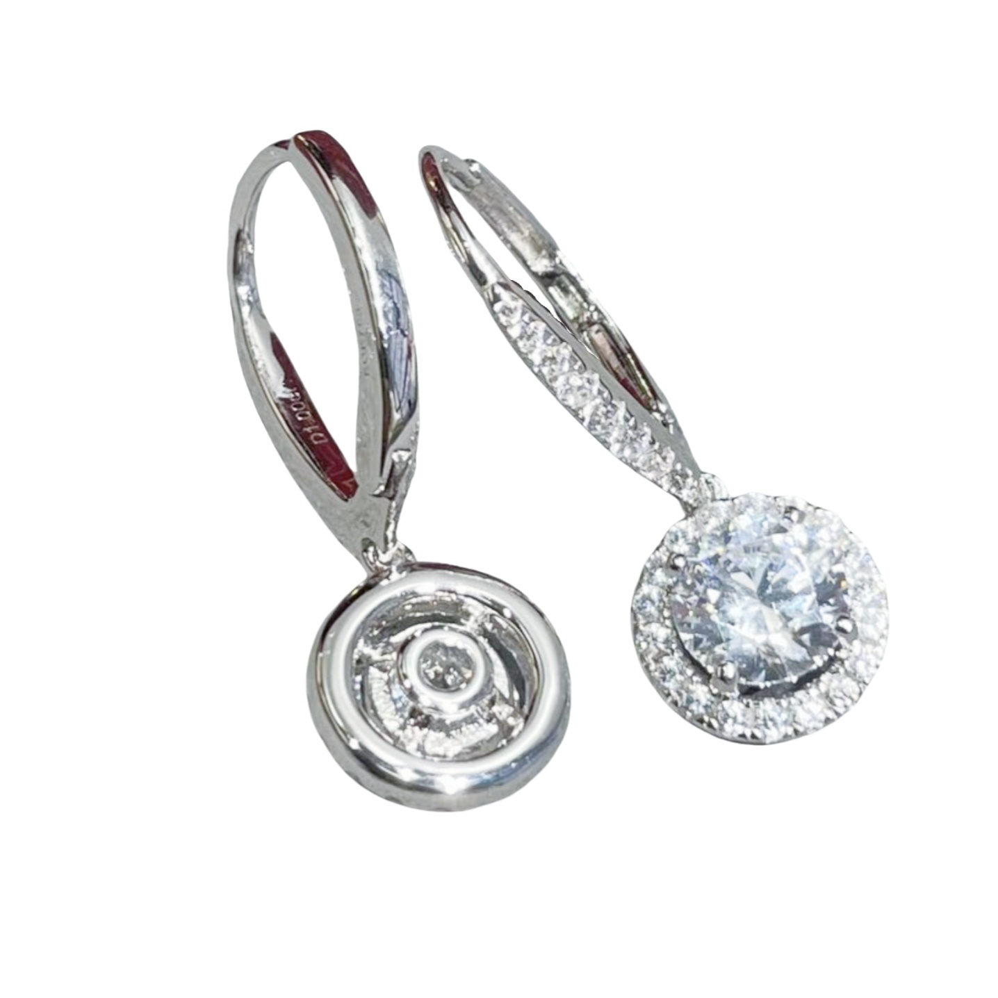 CTEV042 18K CARTIER WHITE GOLD DESTINEE EARRINGS DIAMOND - ccjewelryacc