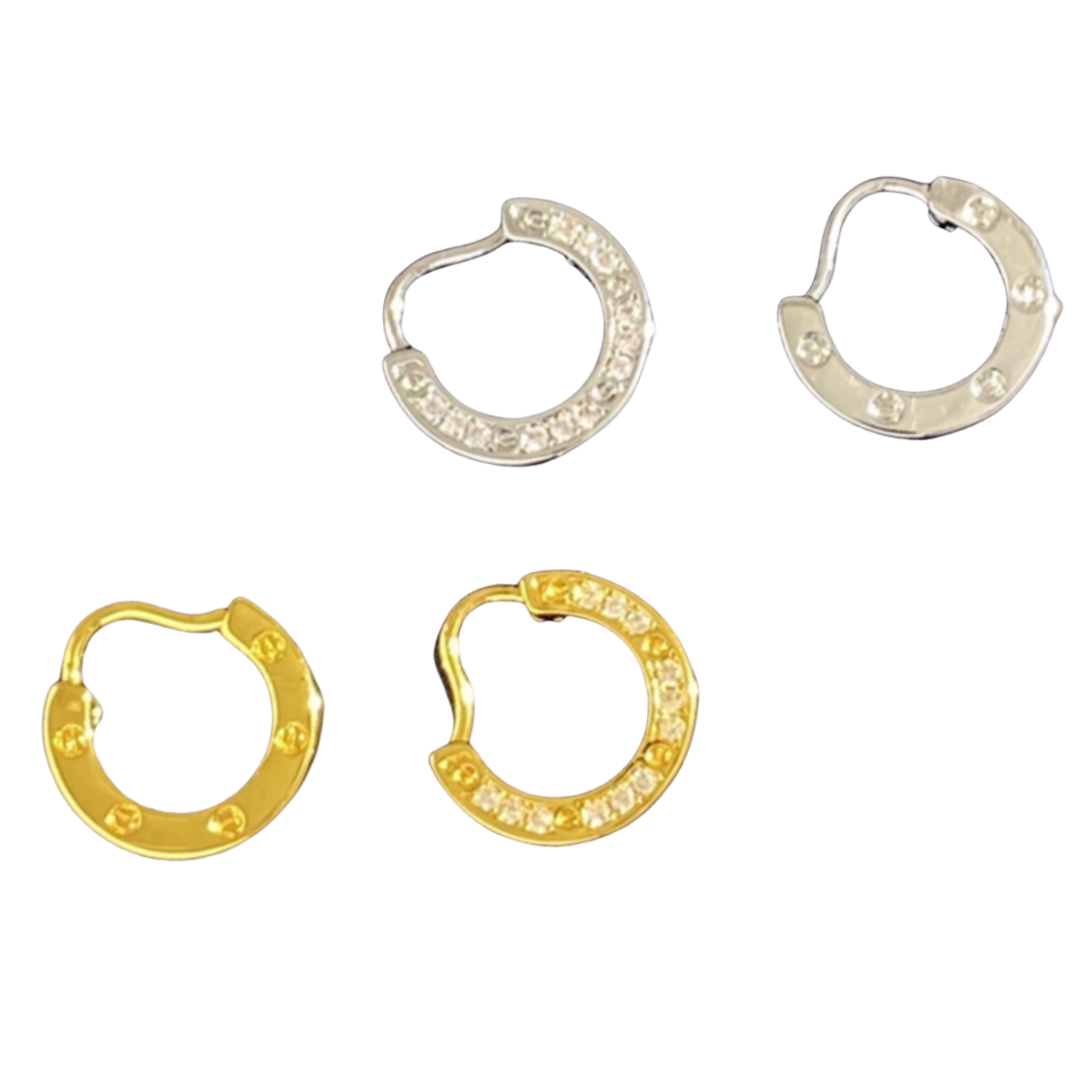 CTE029 Full diamond love hoop earrings paved - ccjewelryacc