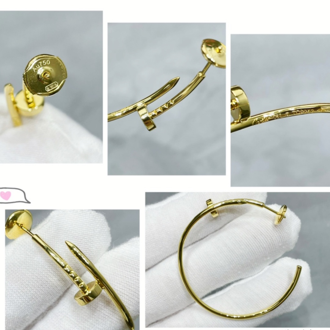 CTEV032 18K Cartier Juste un Clou hoop earrings, large model - ccjewelryacc