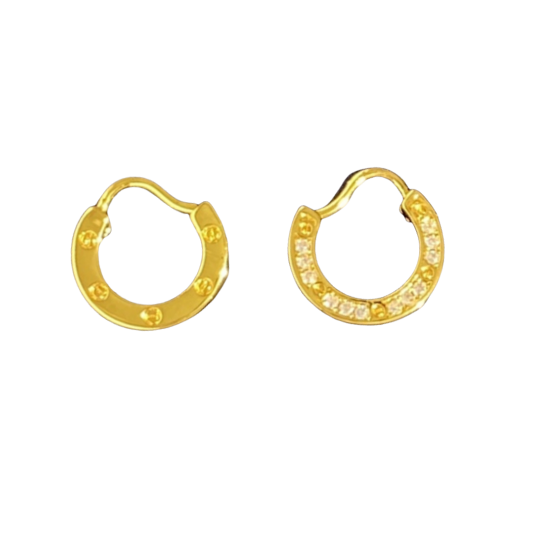 CTE029 Full diamond love hoop earrings paved - ccjewelryacc