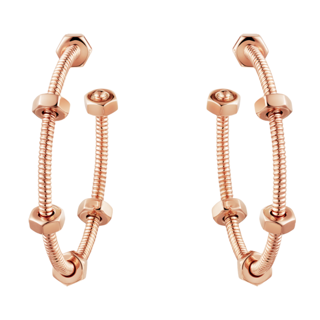CTEV040 18K ECROU DE CARTIER HOOP EARRINGS - ccjewelryacc