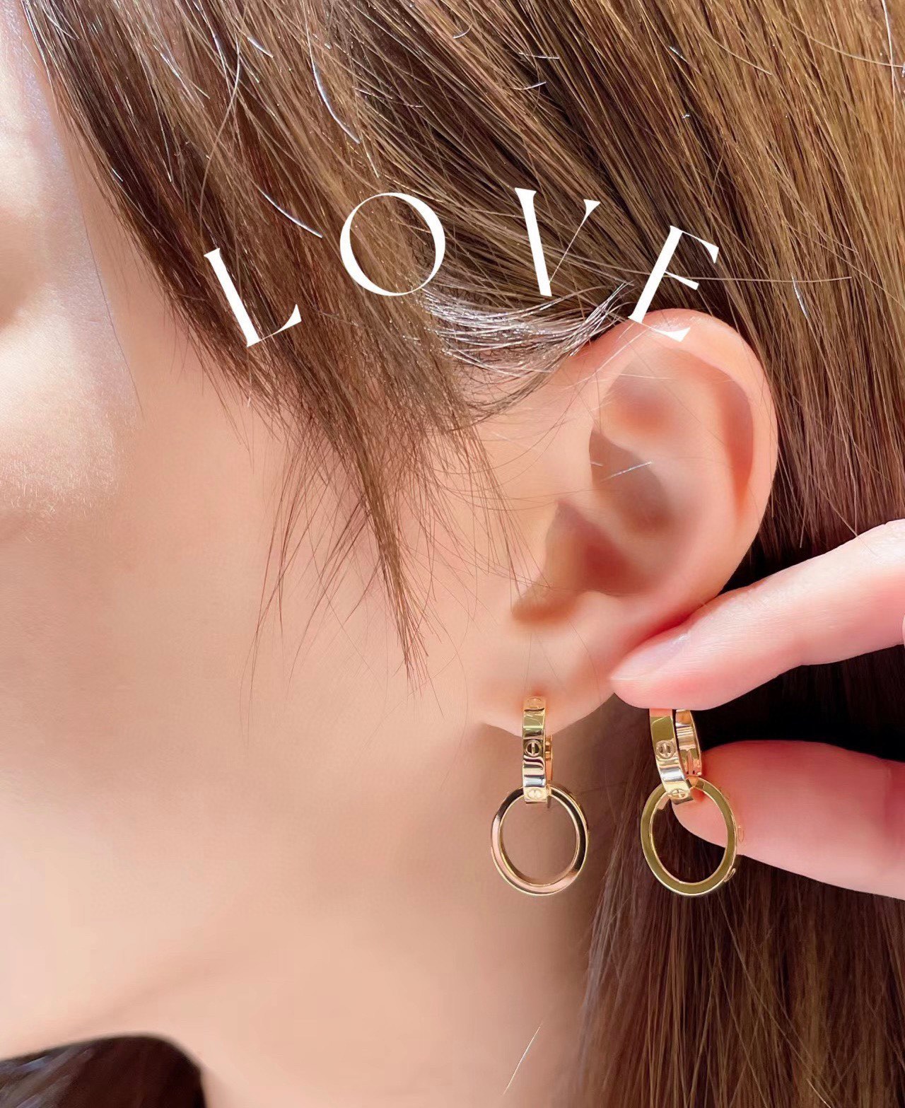 CTEV054 Cartier LOVE earrings, multiwear - ccjewelryacc