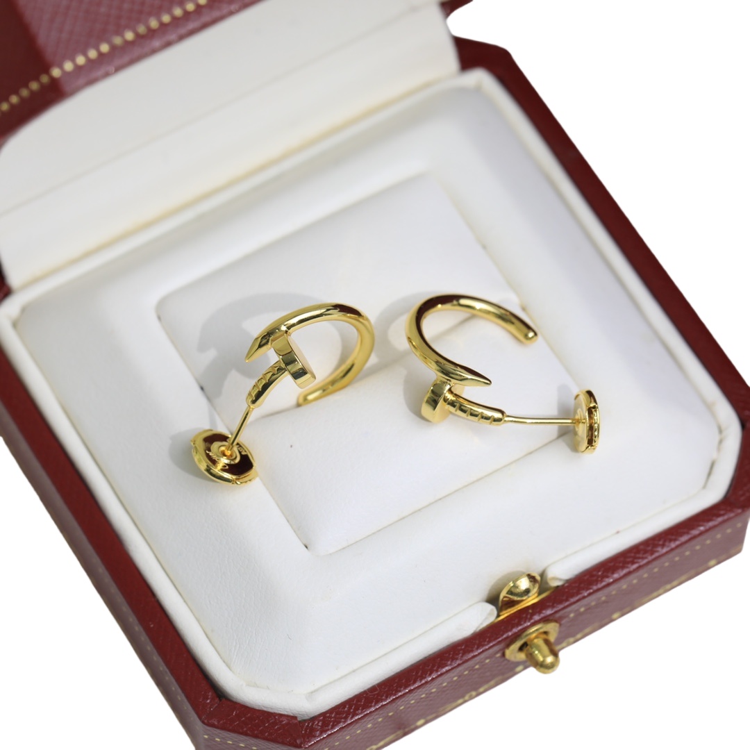 CTEV044 18K Cartier Juste un Clou hoop earrings, small model - ccjewelryacc