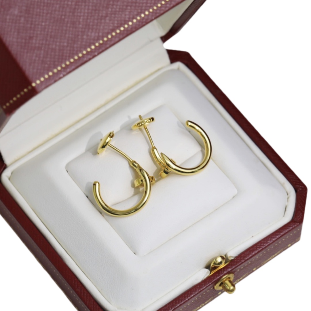 CTEV044 18K Cartier Juste un Clou hoop earrings, small model - ccjewelryacc