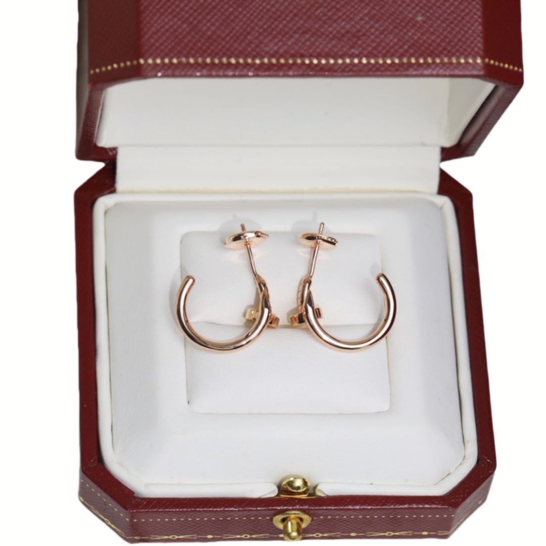 CTEV044 18K Cartier Juste un Clou hoop earrings, small model - ccjewelryacc