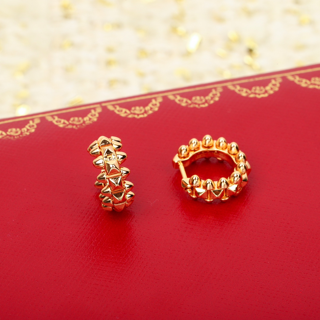 CTEV047 18K Cartier Clash De Cartier Hoop Earrings Mini - ccjewelryacc