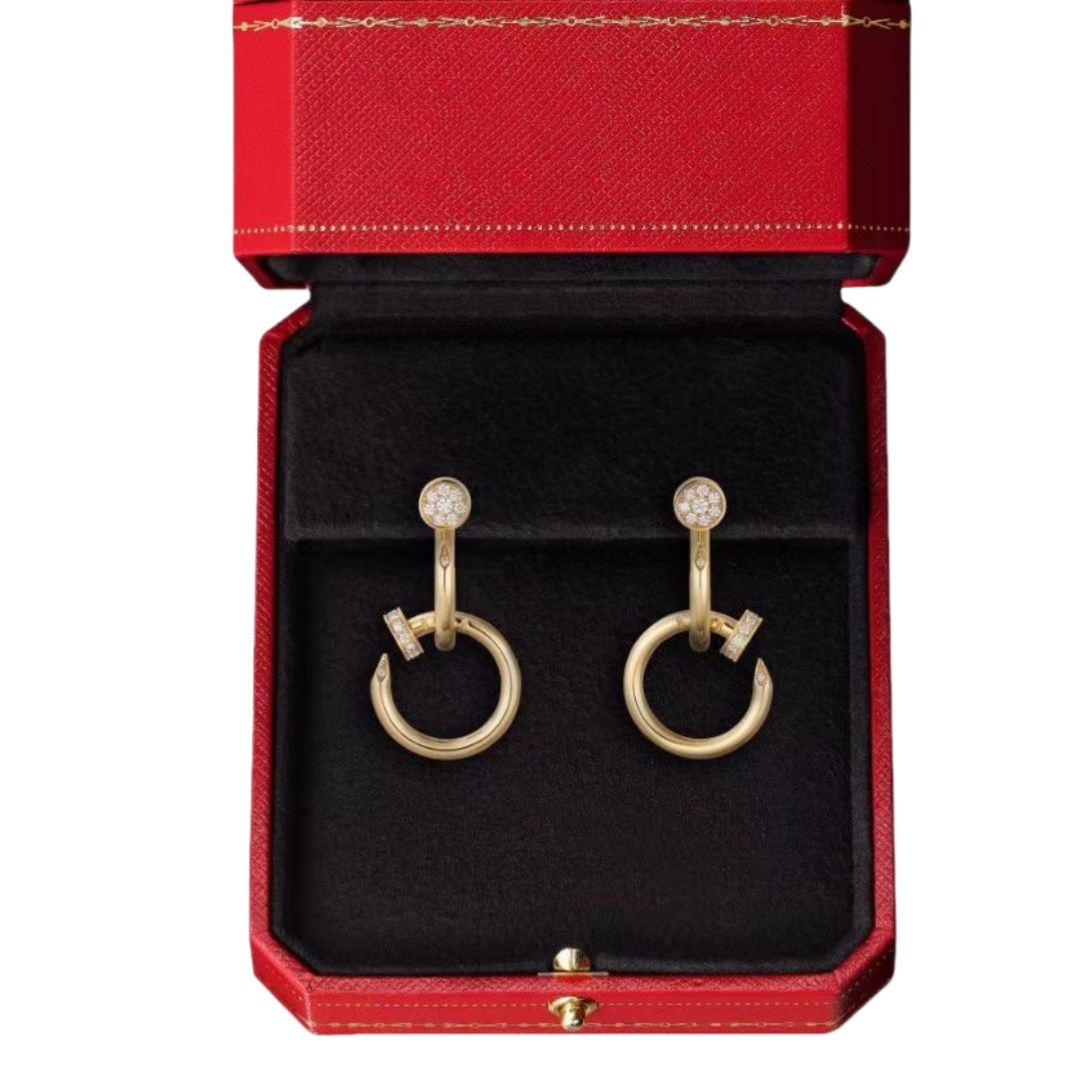 CTE001 Cartier Juste un Clou earrings , double, diamonds - ccjewelryacc