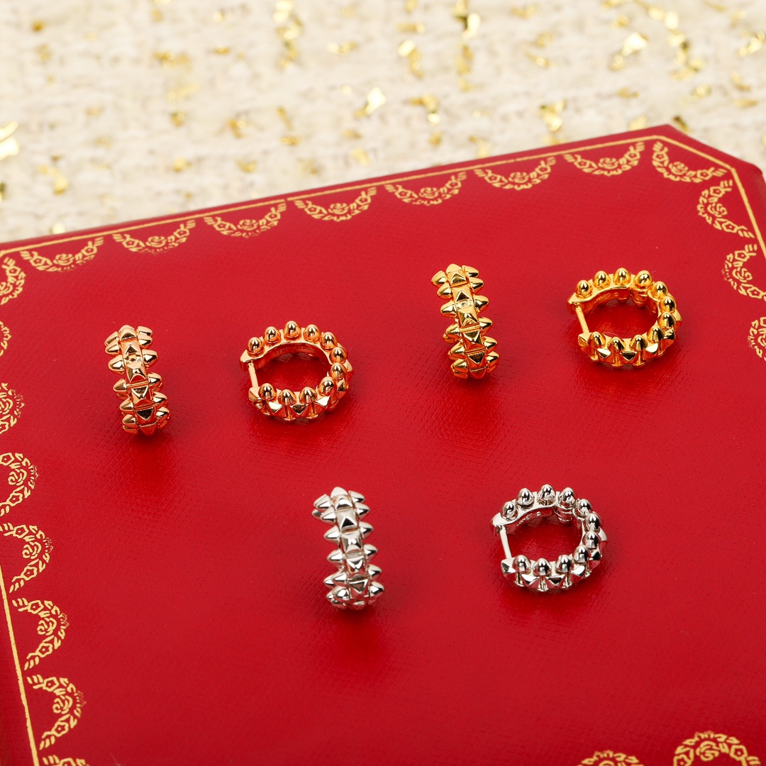 CTEV047 18K Cartier Clash De Cartier Hoop Earrings Mini - ccjewelryacc