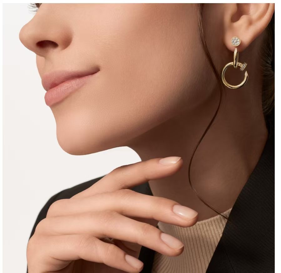 CTE001 Cartier Juste un Clou earrings , double, diamonds - ccjewelryacc