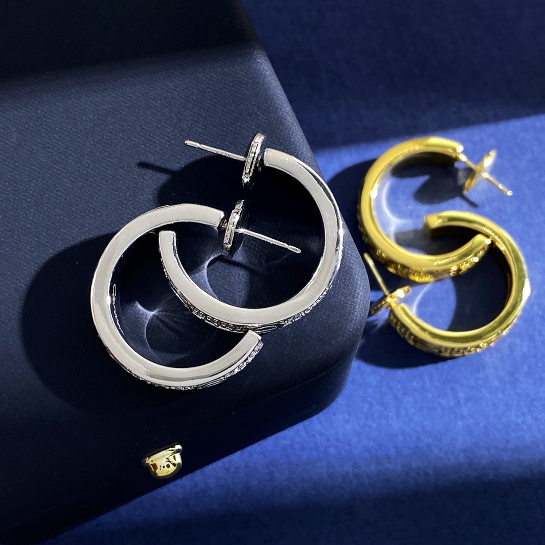 CTE004 Cartier LOVE hoop earrings paved - ccjewelryacc