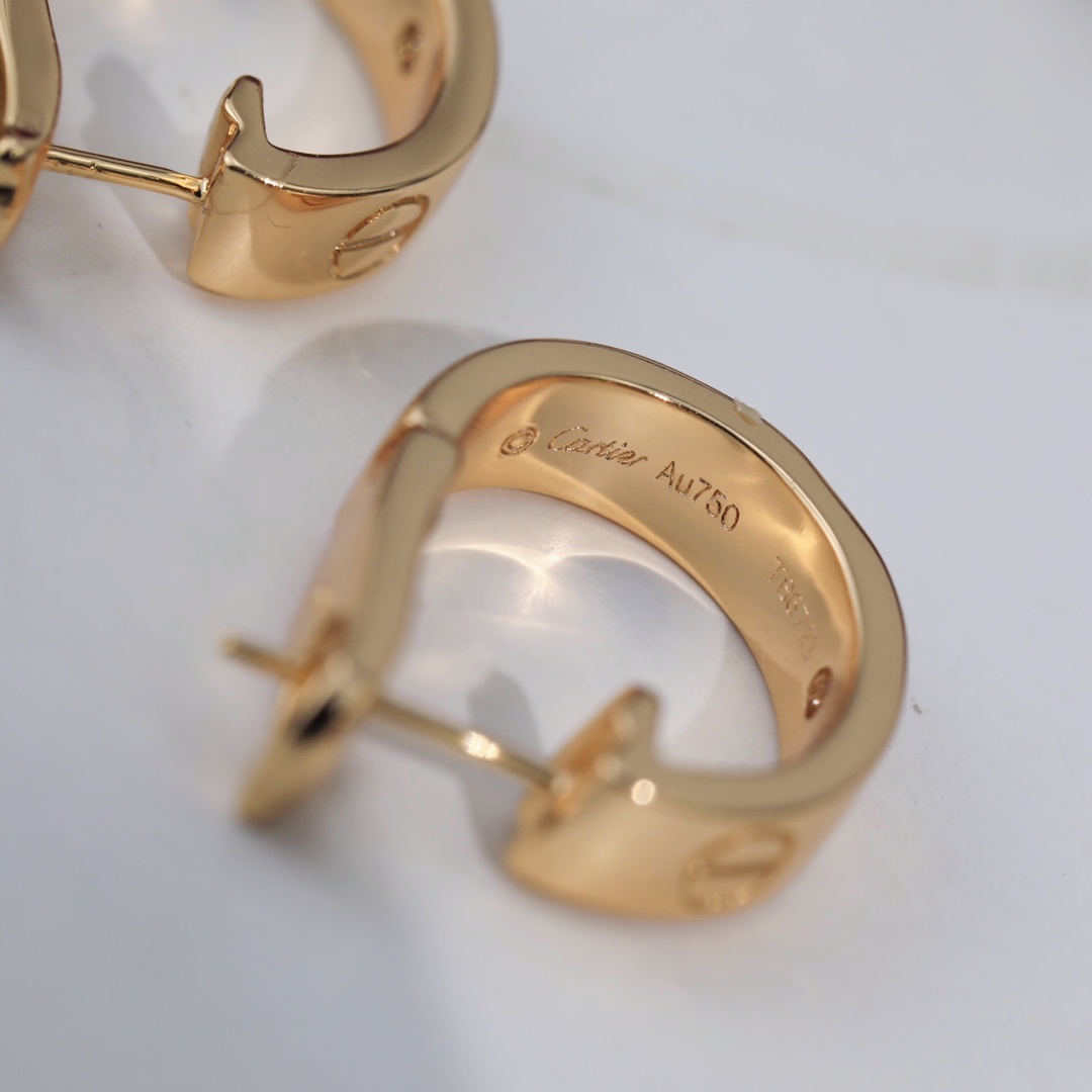 CTE026 1 diamond love earrings clip Mini - ccjewelryacc