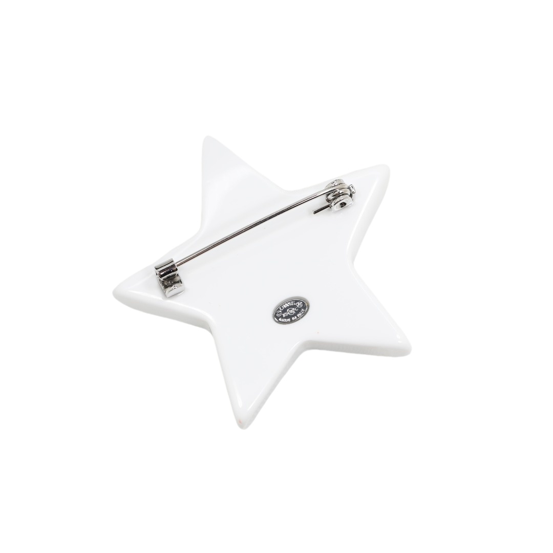 BCB552 Chanel acrylic star brooch pin - ccjewelryacc