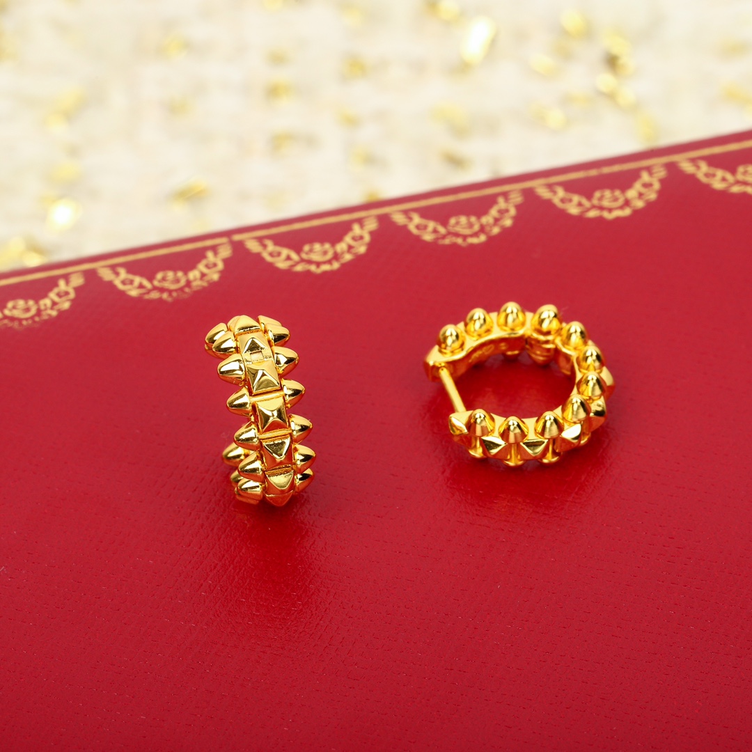 CTEV047 18K Cartier Clash De Cartier Hoop Earrings Mini - ccjewelryacc