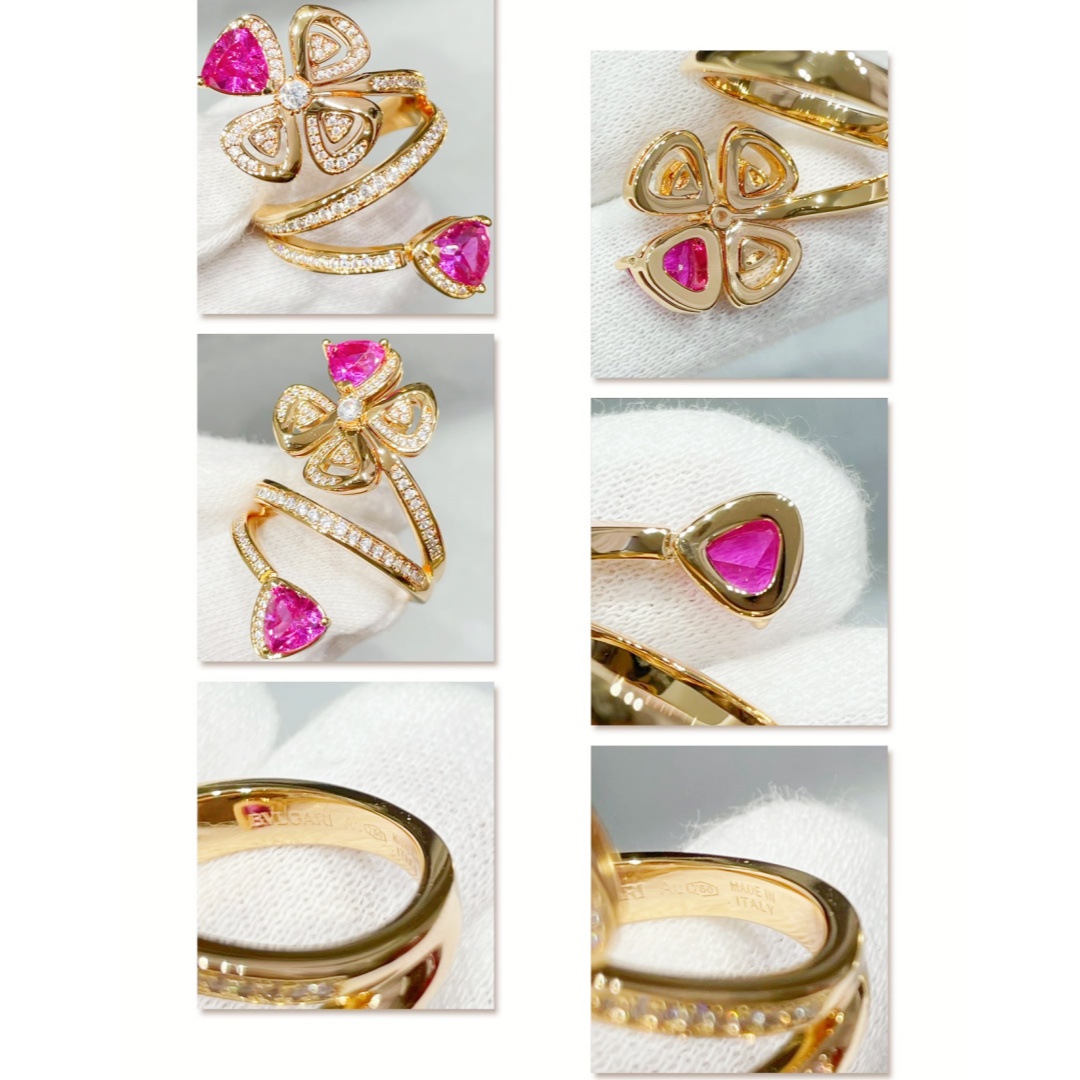 BGRV004 18k Rose gold Fiorever diamond Ring - ccjewelryacc