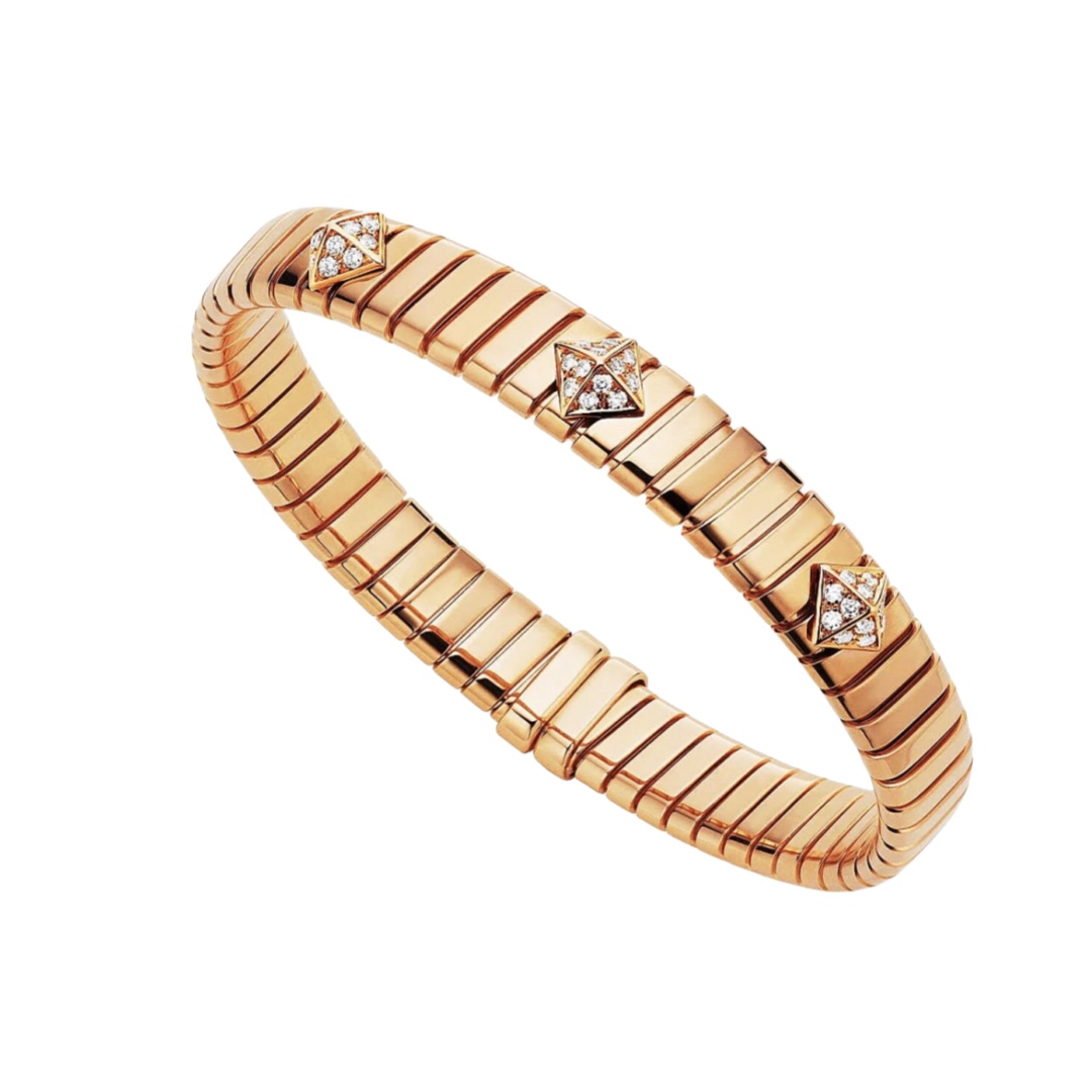 BGSV010 18K Gold flexible Tubogas bracelet - ccjewelryacc
