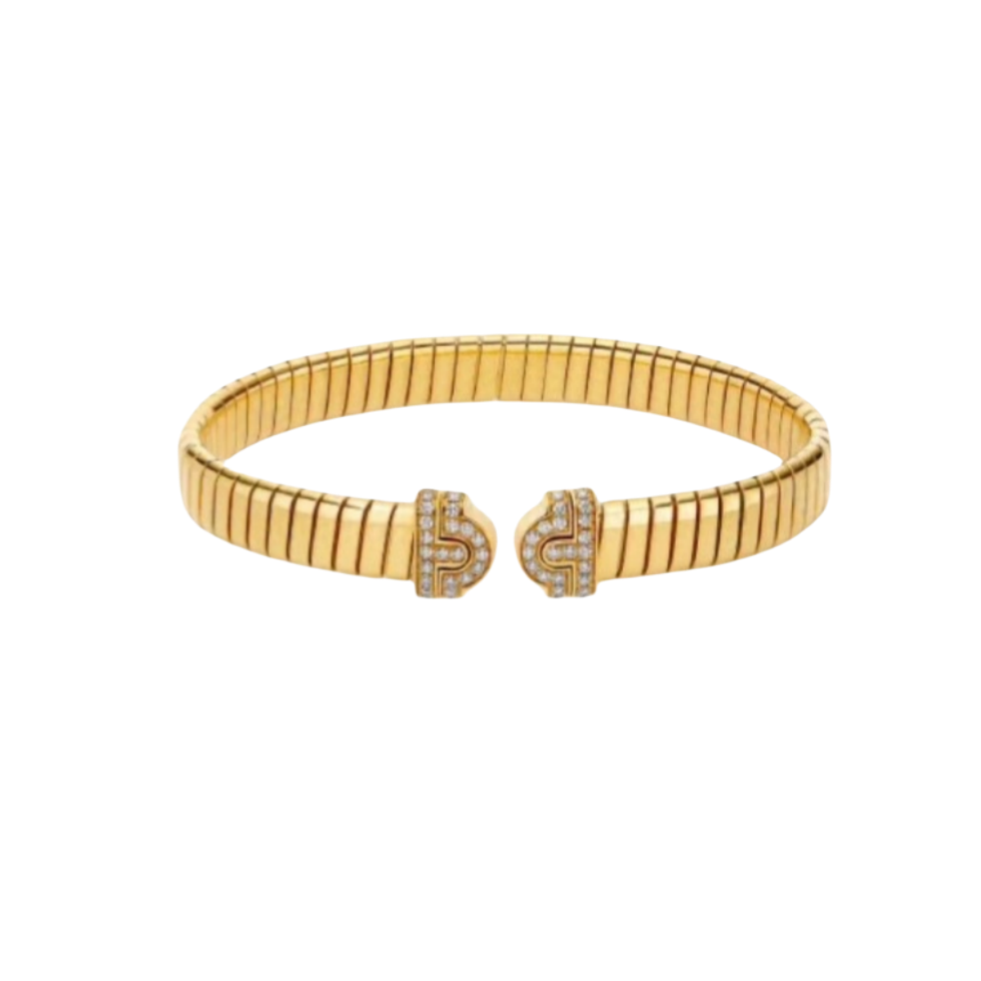 BGSV012 18K Gold flexible Tubogas bracelet - ccjewelryacc