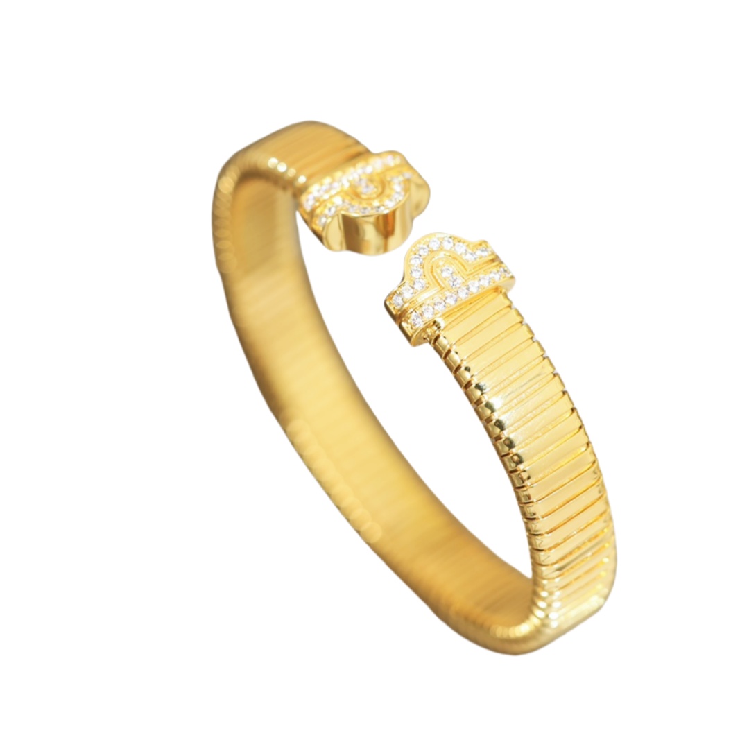 BGSV012 18K Gold flexible Tubogas bracelet - ccjewelryacc