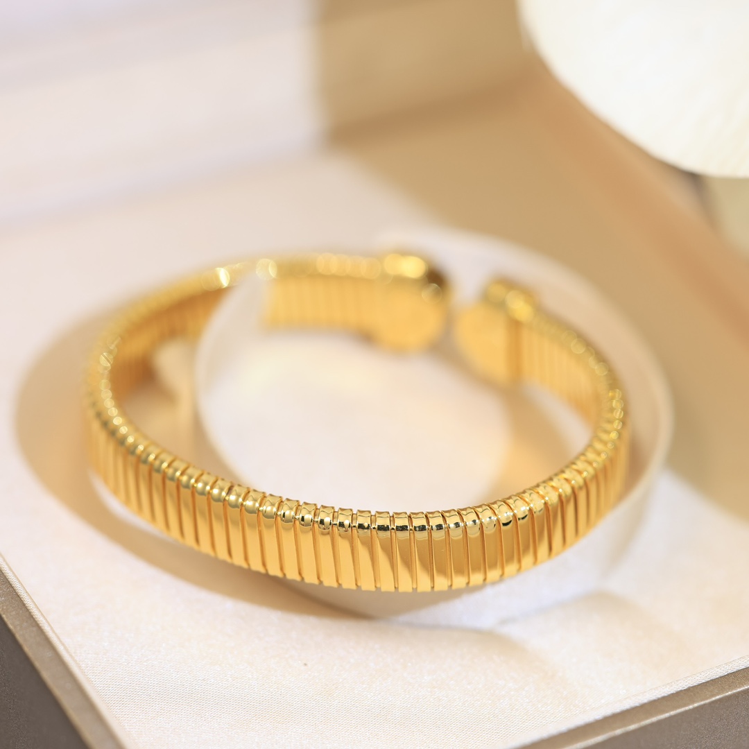 BGSV012 18K Gold flexible Tubogas bracelet - ccjewelryacc