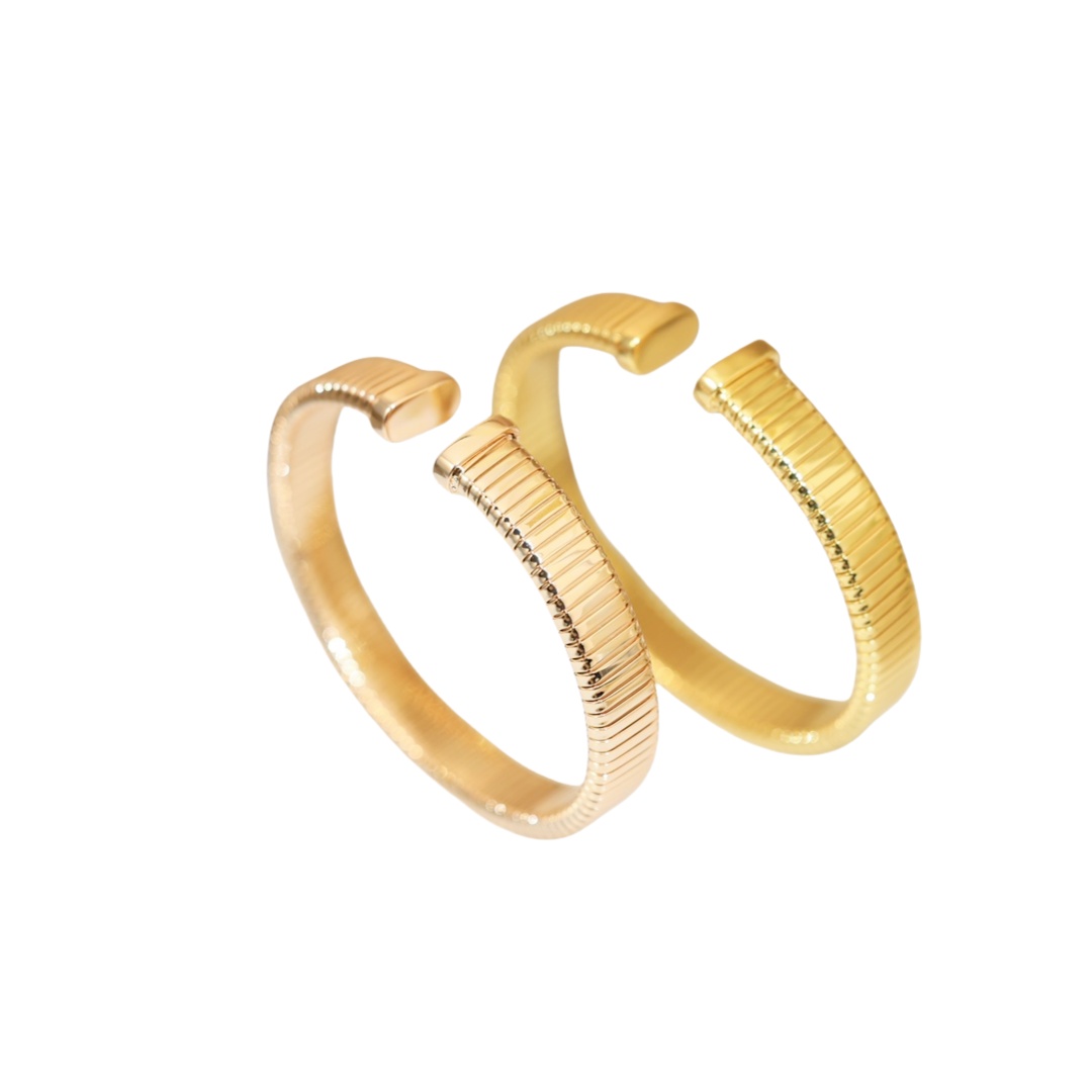 BGSV011 18K Gold flexible Tubogas bracelet - ccjewelryacc