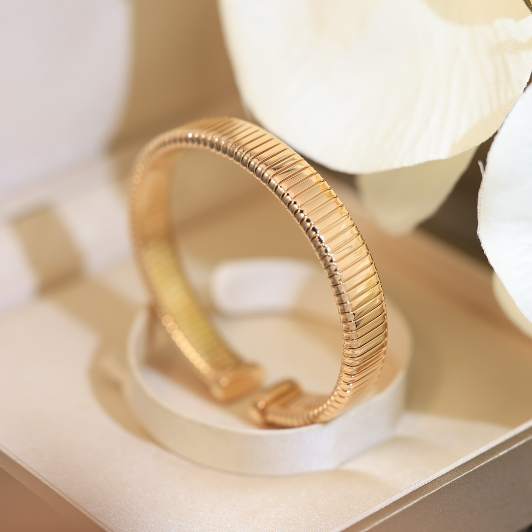 BGSV012 18K Gold flexible Tubogas bracelet - ccjewelryacc