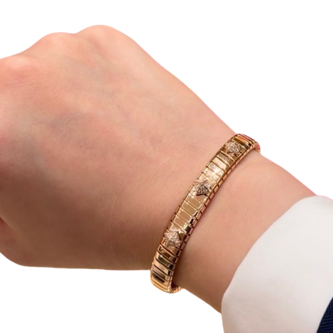 BGSV010 18K Gold flexible Tubogas bracelet - ccjewelryacc
