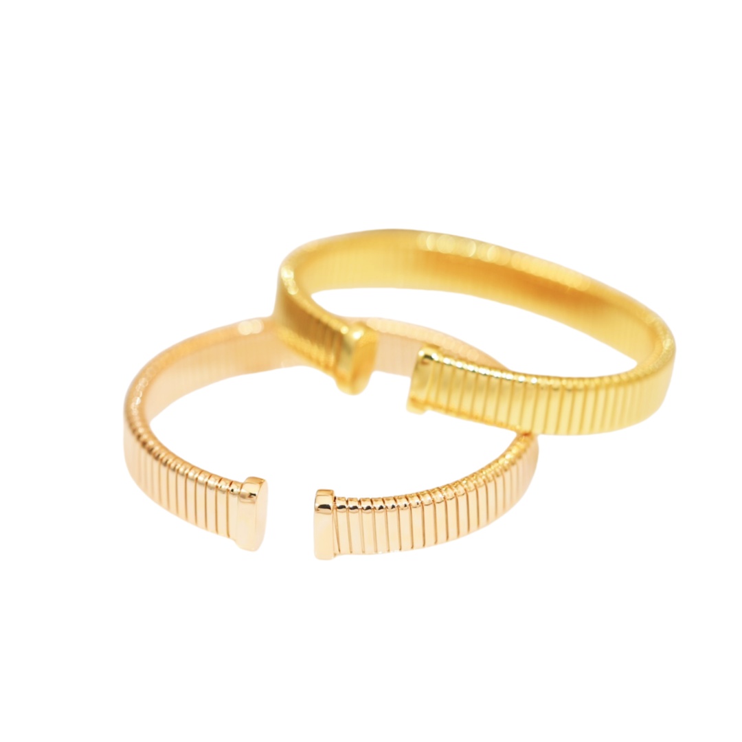BGSV011 18K Gold flexible Tubogas bracelet - ccjewelryacc
