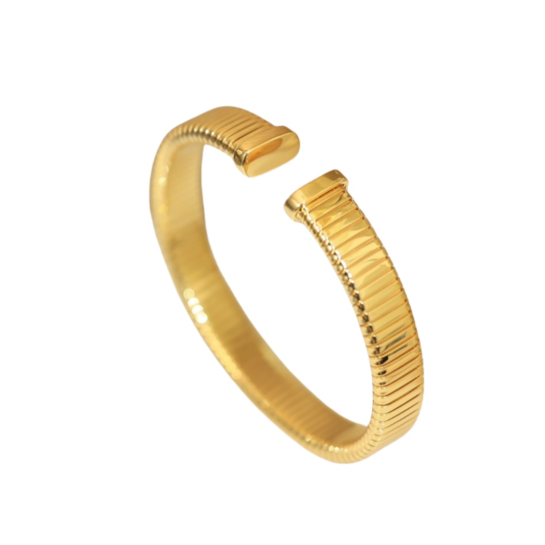 BGSV011 18K Gold flexible Tubogas bracelet - ccjewelryacc