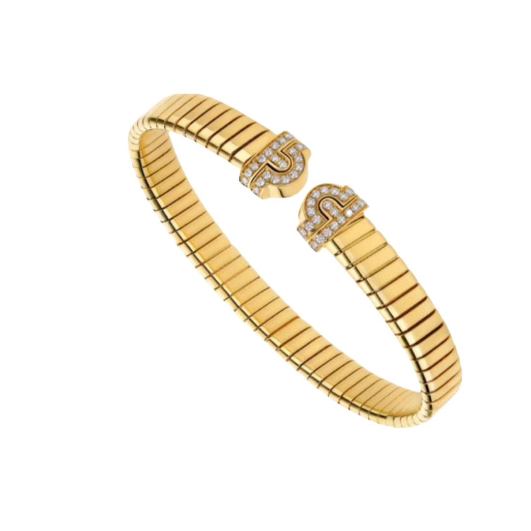 BGSV012 18K Gold flexible Tubogas bracelet - ccjewelryacc