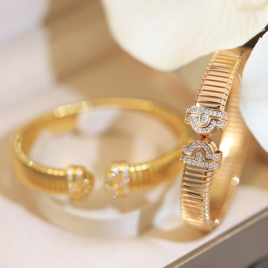 BGSV012 18K Gold flexible Tubogas bracelet - ccjewelryacc