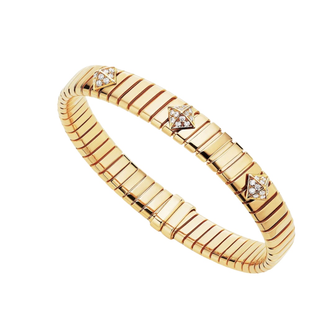 BGSV010 18K Gold flexible Tubogas bracelet - ccjewelryacc