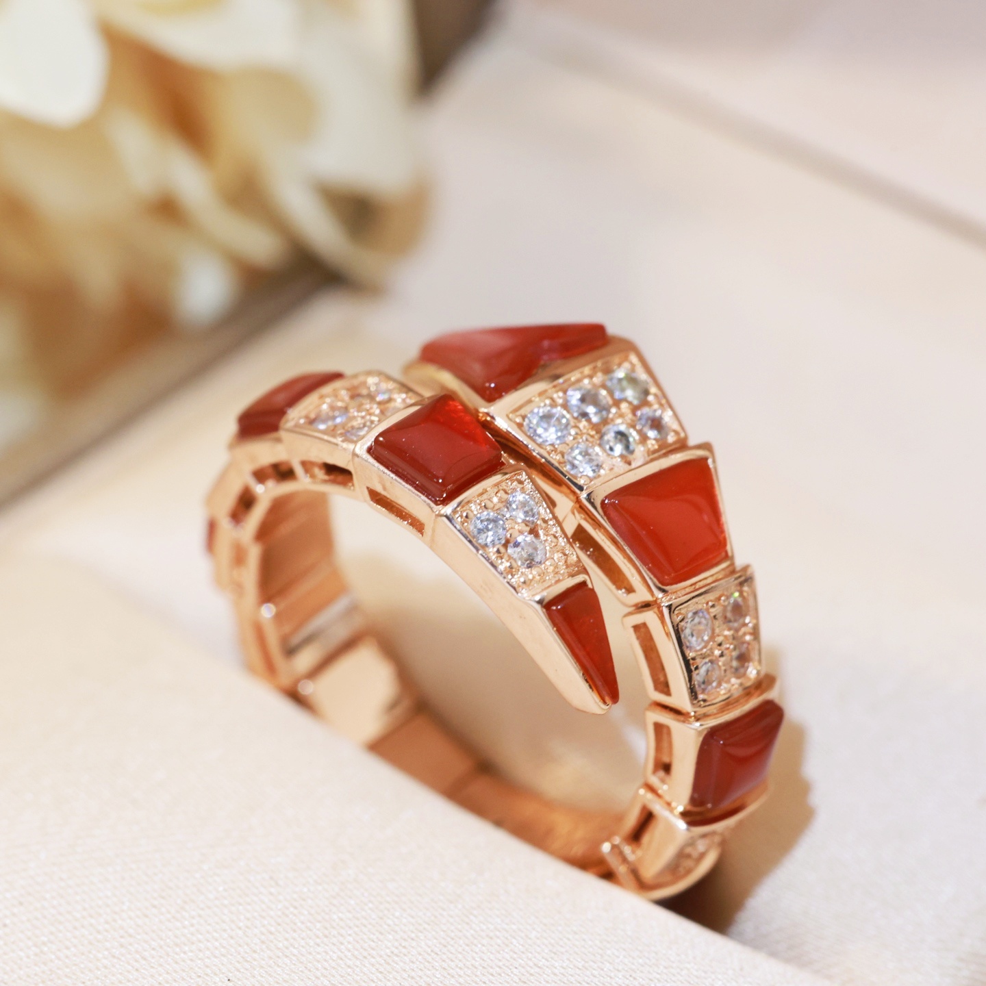 BGRV007 18k Bulgari serpenti ring diamond - ccjewelryacc