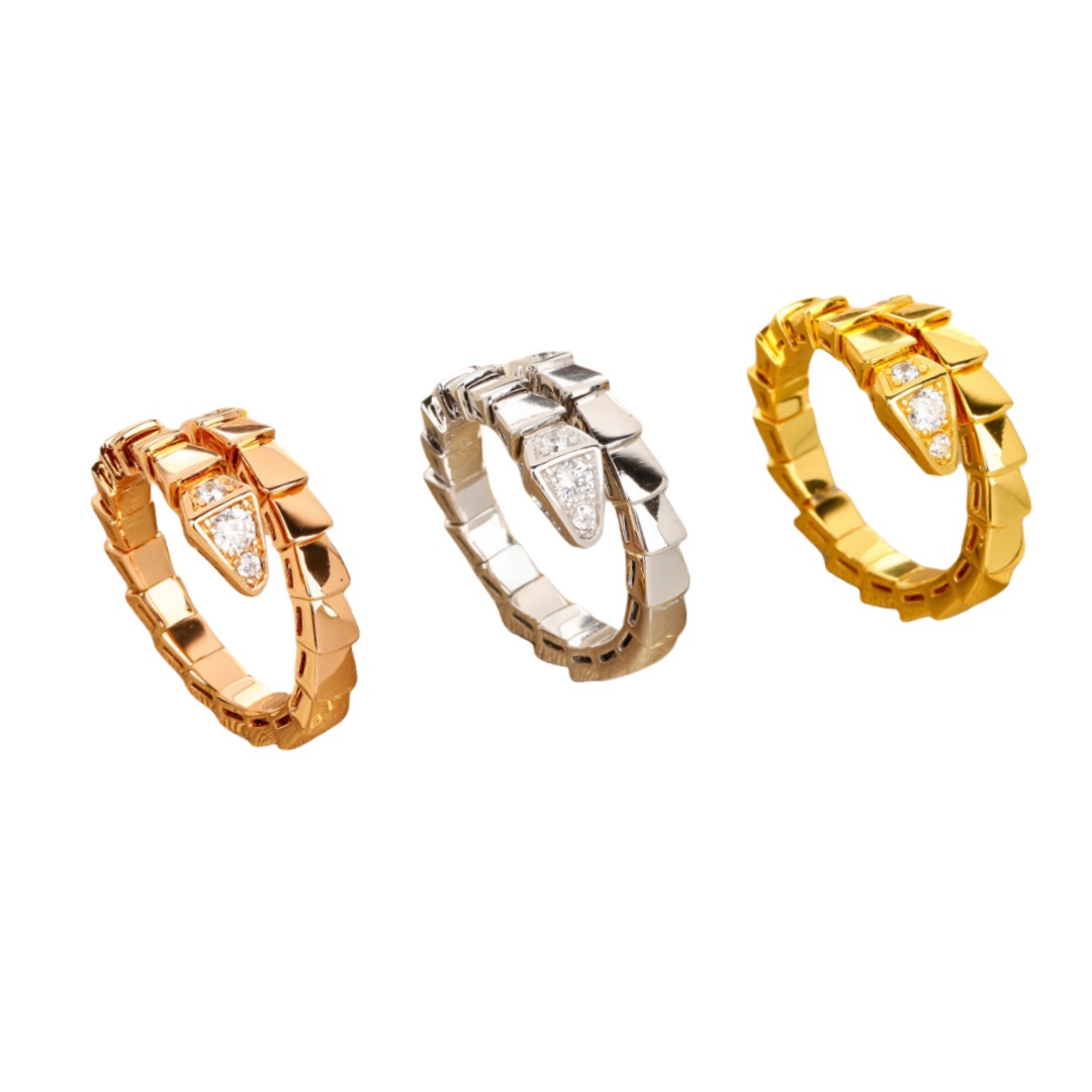 BGRV006 18k Bulgari serpenti ring diamond - ccjewelryacc